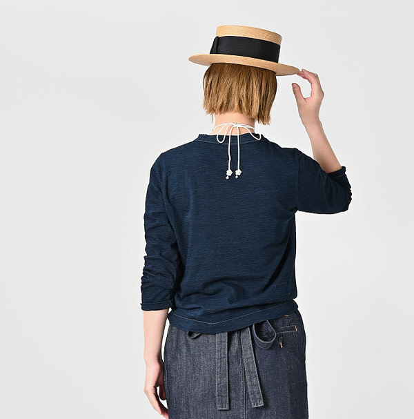 Indigo Tenjiku Square T-shirt Female Model