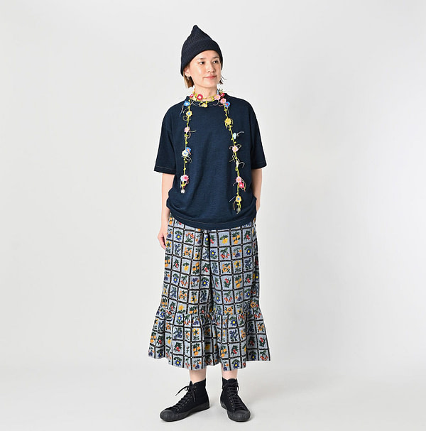 Indigo Tenjiku 908 Ocean T-shirt Female Model