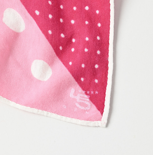 Pink Cherry Blossom Trio Tenjiku Patchwork Dot Bandana Detail