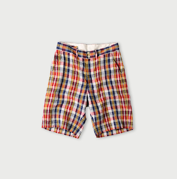 Indian Linen Madras Short Pants Tricolor Madras
