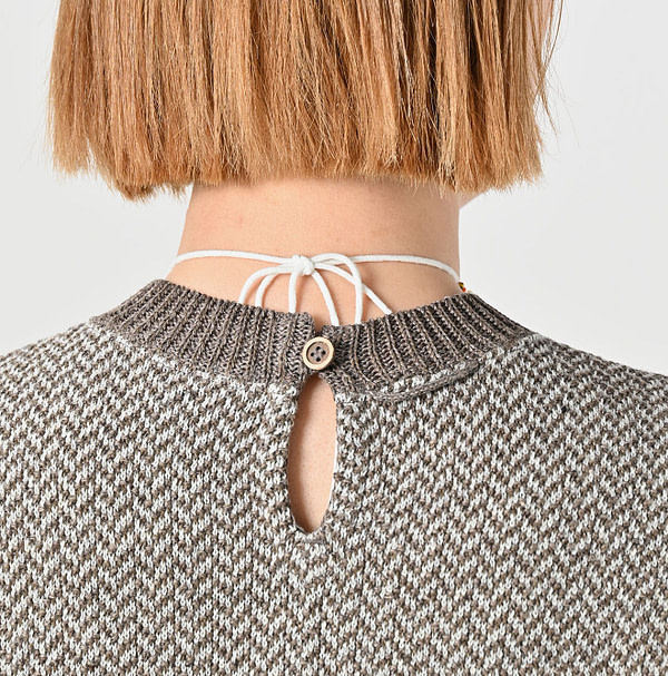 Linen Herringbone Knitsew Camisole Detail