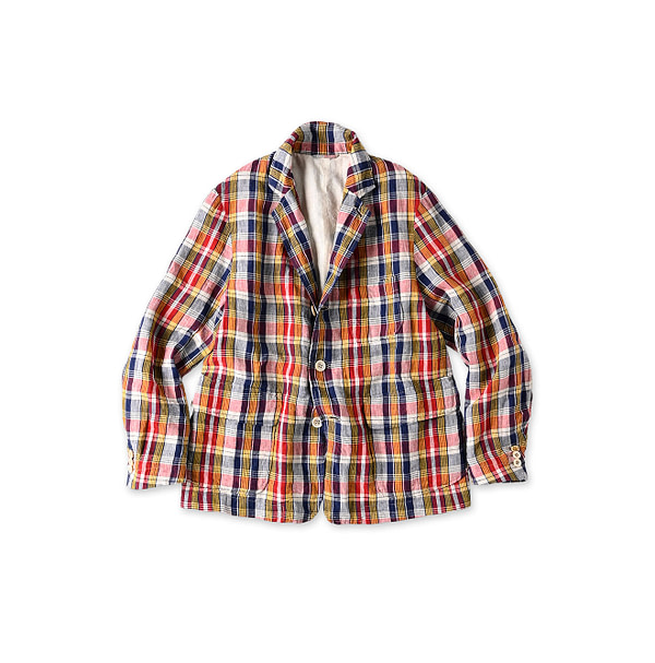 Indian Linen Madras 908 Miyuki Jacket Tricolor Madras