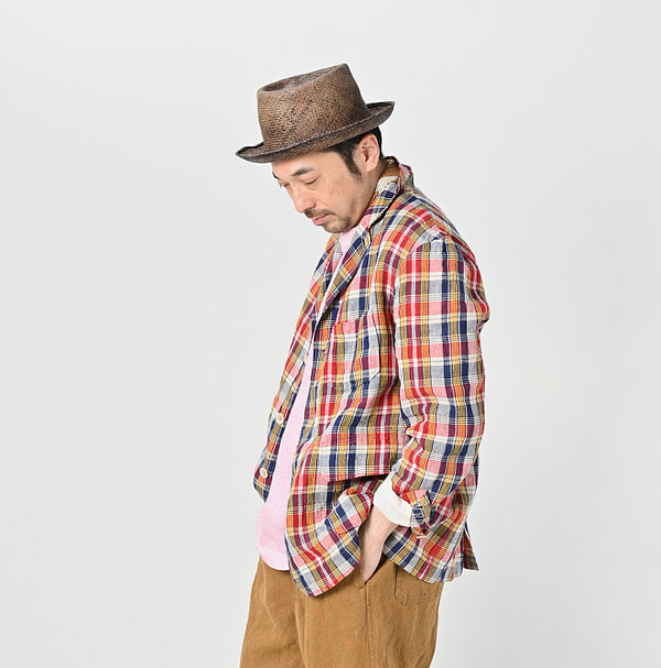Indian Linen Madras 908 Miyuki Jacket Male Model