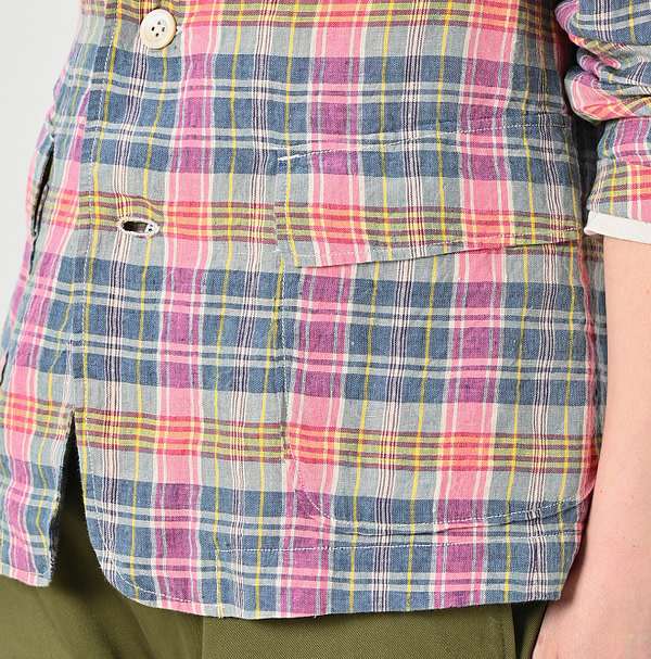 Indian Linen Madras 908 Miyuki Jacket Detail