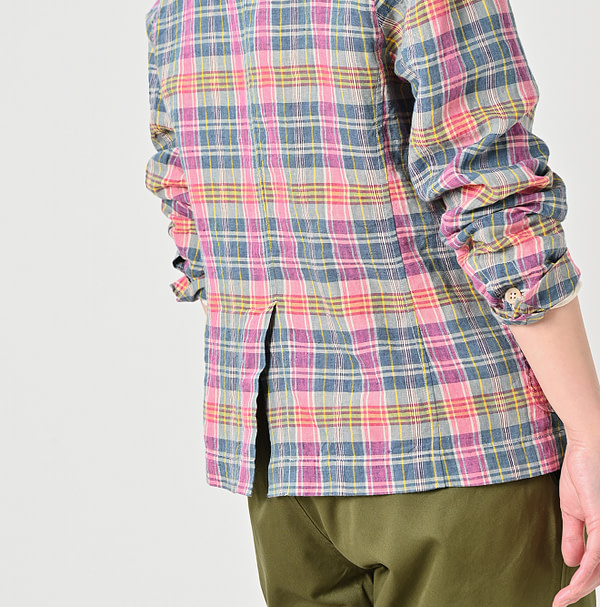 Indian Linen Madras 908 Miyuki Jacket Detail