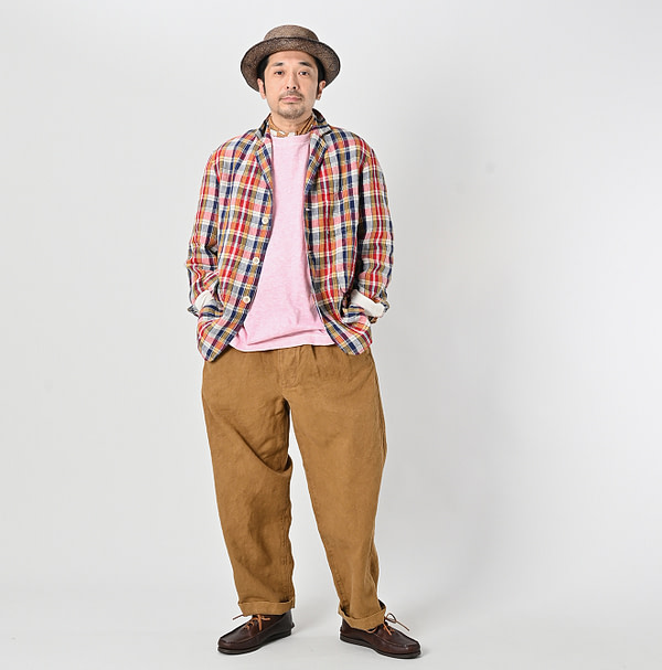 Indian Linen Madras 908 Miyuki Jacket Male Model