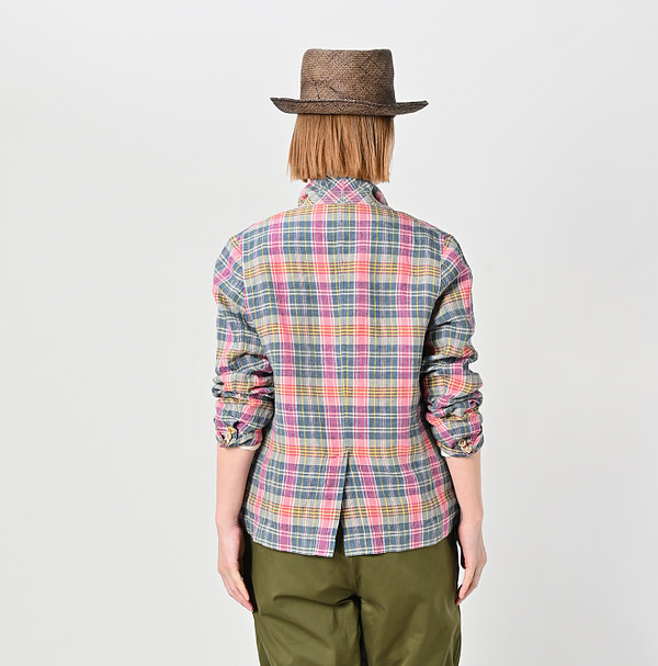 Indian Linen Madras 908 Miyuki Jacket Female Model