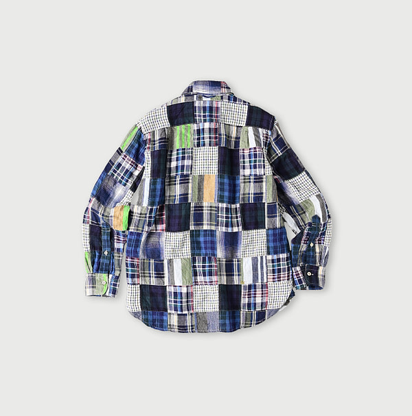 Indian Linen Patchwork 908 Loafer Hiyoku Shirt Back