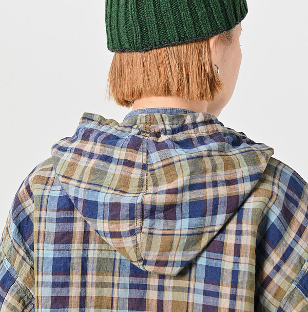 Indian Linen Madras 908 Pull Hoodie Detail
