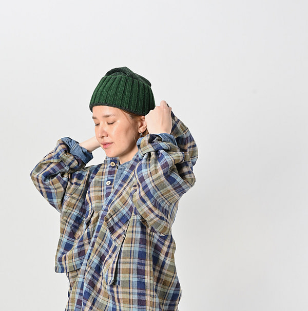 Indian Linen Madras 908 Pull Hoodie Detail
