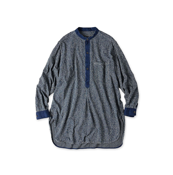 Indigo Hickory Tenjiku Grandpa Pull Shirt