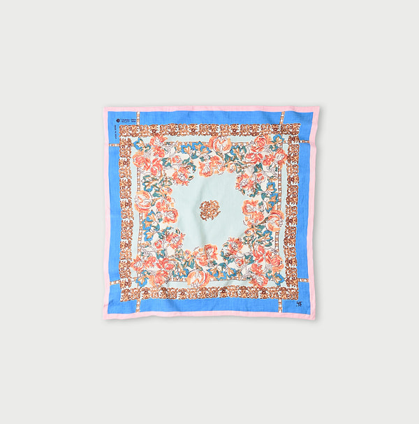 Khadi Block Print Big Bandana Orange