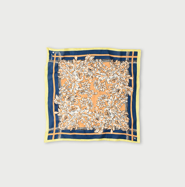 Khadi Block Print Big Bandana Turquoise