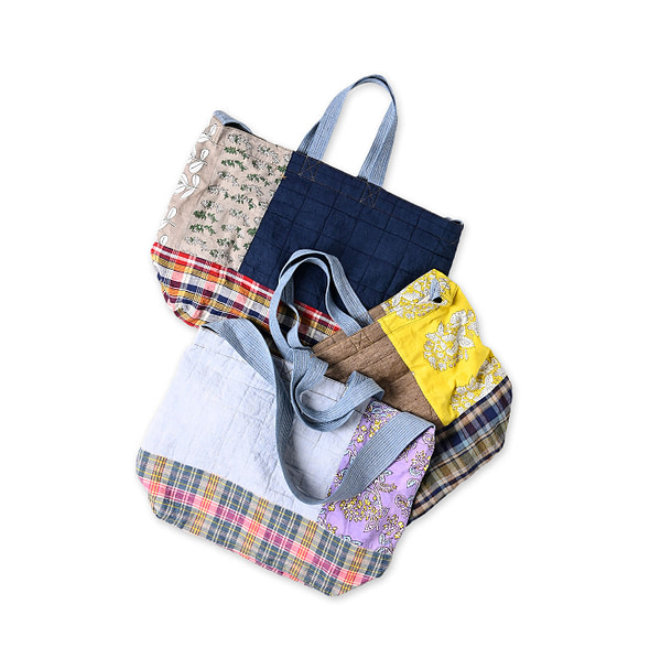 Indian Linen Patchwork Quilting 45 Tote Bag