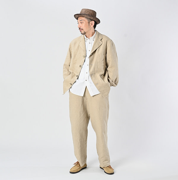 Linen Cloth Nîmes Jacket Male Model