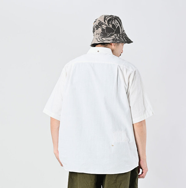 Indian Khadi OX Ocean Half Sleeve Shirt MEN Male Model
