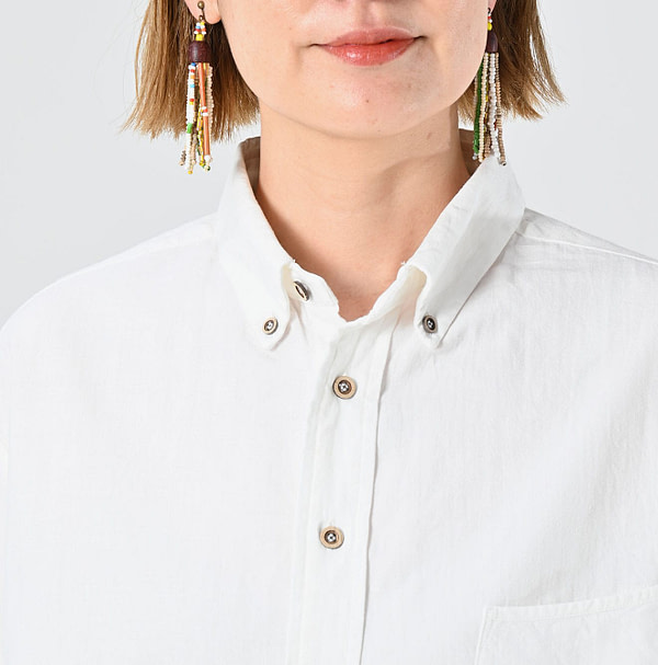 Indian Khadi OX Ocean Half Sleeve Shirt MEN Detail