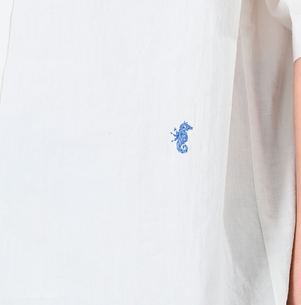 Indian Khadi OX Ocean Half Sleeve Shirt MEN Detail