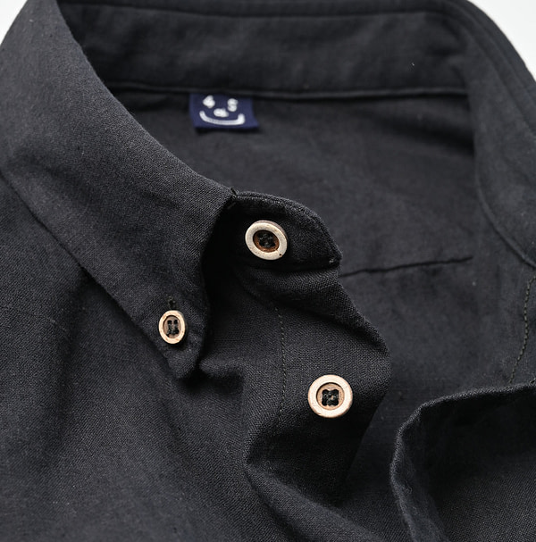 Indian Khadi OX Ocean Half Sleeve Shirt MEN Detail