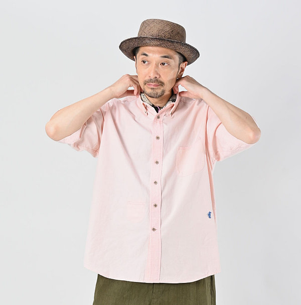 Indian Khadi OX Ocean Half Sleeve Shirt MEN Male Model
