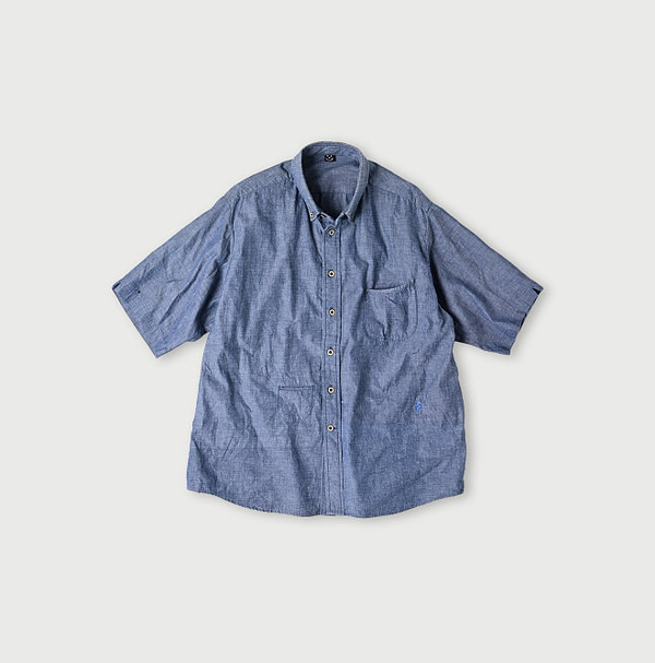 Ai Indian Khadi OX Ocean Half Sleeve Shirt MEN