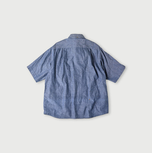 Ai Indian Khadi OX Ocean Half Sleeve Shirt MEN Back