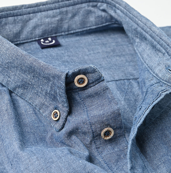 Ai Indian Khadi OX Ocean Half Sleeve Shirt MEN Detail