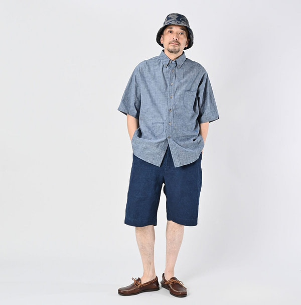 Ai Indian Khadi OX Ocean Half Sleeve Shirt MEN Male Model