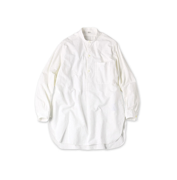 Indian Khadi OX 908 Stand Collar Grandpa Pull Shirt White