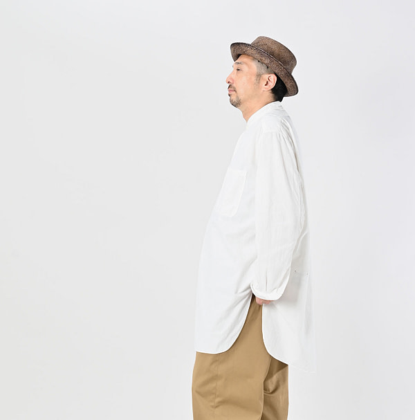 Indian Khadi OX 908 Stand Collar Grandpa Pull Shirt Male Model