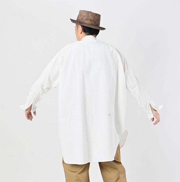 Indian Khadi OX 908 Stand Collar Grandpa Pull Shirt Male Model