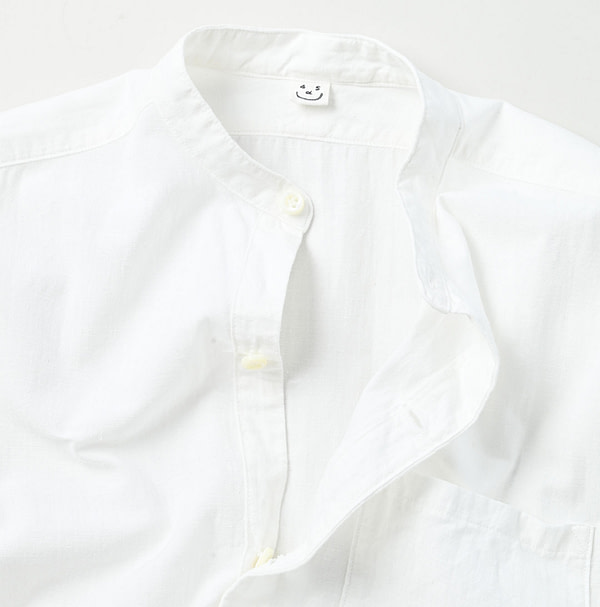 Indian Khadi OX 908 Stand Collar Grandpa Pull Shirt Detail