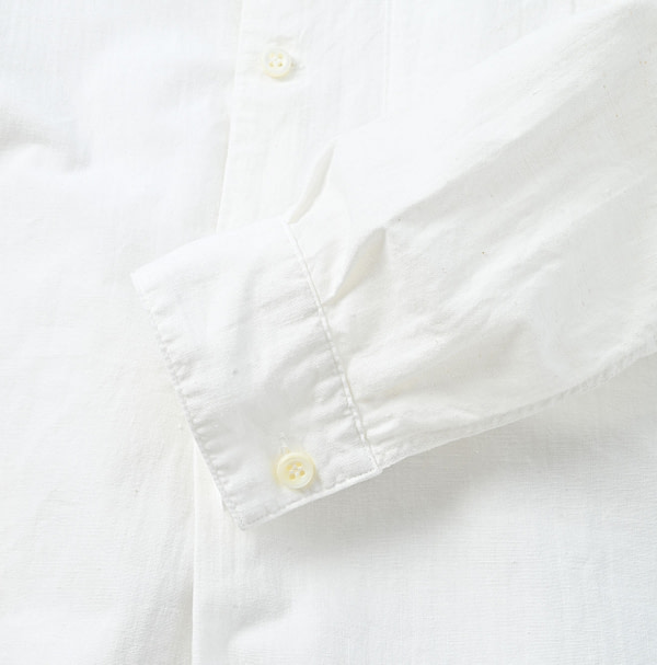 Indian Khadi OX 908 Stand Collar Grandpa Pull Shirt Detail