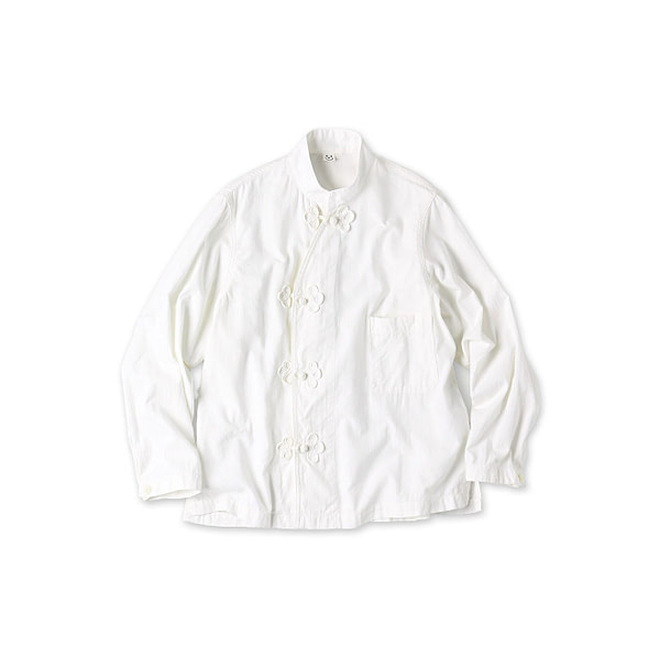 Indian Khadi OX 908 Clover Knot Shirt White