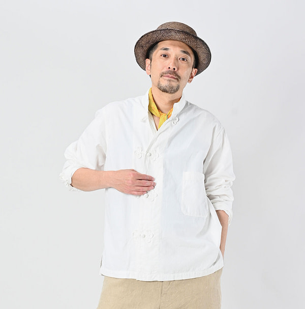 Indian Khadi OX 908 Clover Knot Shirt Male Model