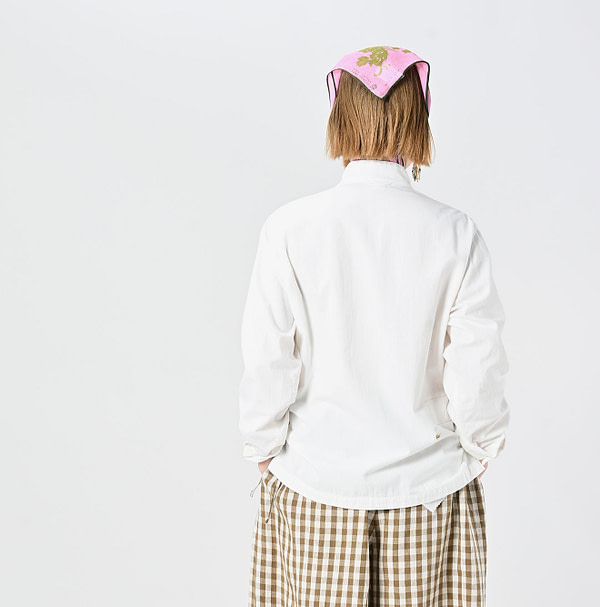 Indian Khadi OX 908 Clover Knot Shirt Female Model