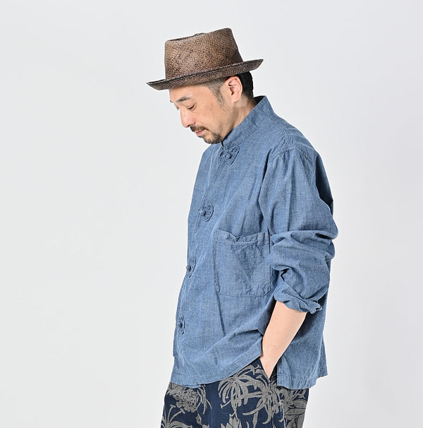 Ai Indian Khadi OX 908 Clover Knot Shirt Male Model