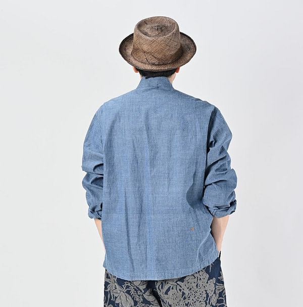 Ai Indian Khadi OX 908 Clover Knot Shirt Male Model