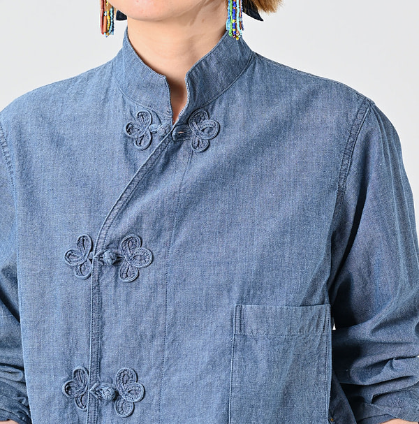 Ai Indian Khadi OX 908 Clover Knot Shirt Detail