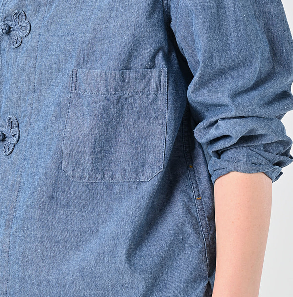 Ai Indian Khadi OX 908 Clover Knot Shirt Detail