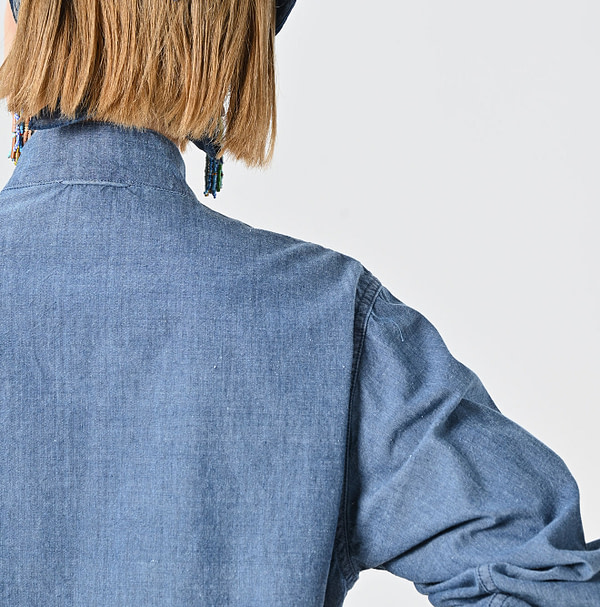 Ai Indian Khadi OX 908 Clover Knot Shirt Detail