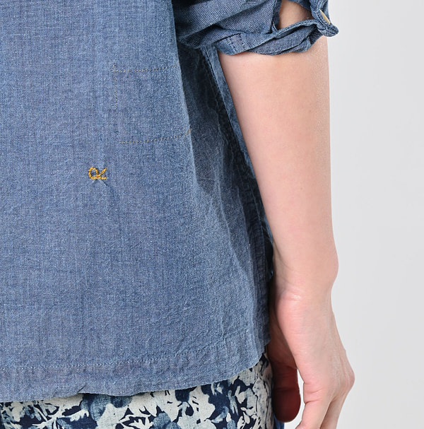 Ai Indian Khadi OX 908 Clover Knot Shirt Detail
