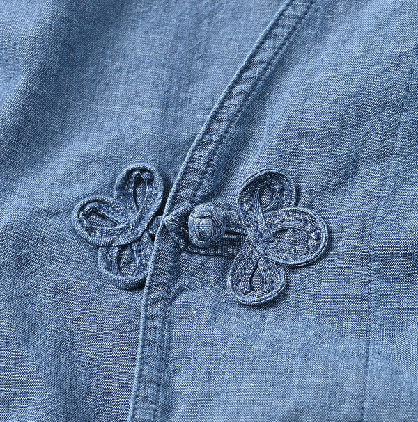 Ai Indian Khadi OX 908 Clover Knot Shirt Detail