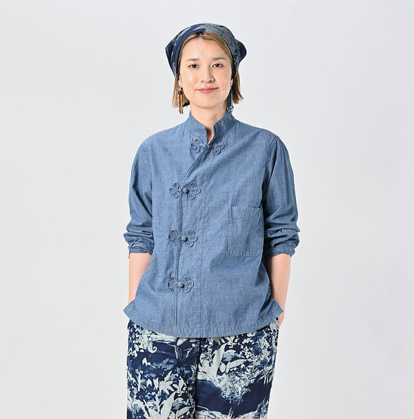 Ai Indian Khadi OX 908 Clover Knot Shirt Female Model