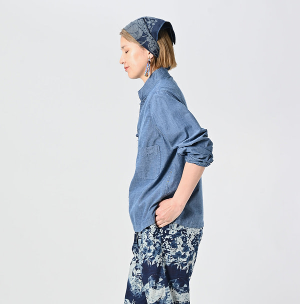 Ai Indian Khadi OX 908 Clover Knot Shirt Female Model