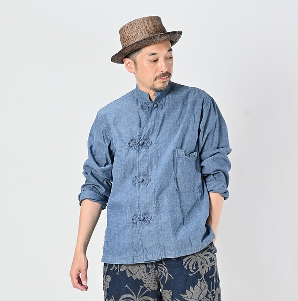Ai Indian Khadi OX 908 Clover Knot Shirt Male Model