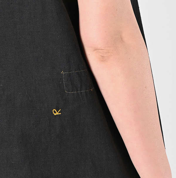 Indian Khadi OX Sleeveless Poyon Dress Detail