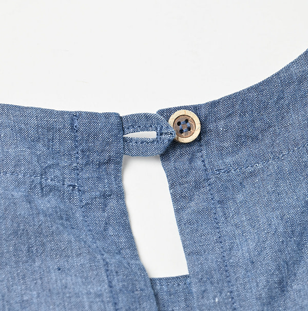 Ai Indian Khadi OX Sleeveless Poyon Dress Detail