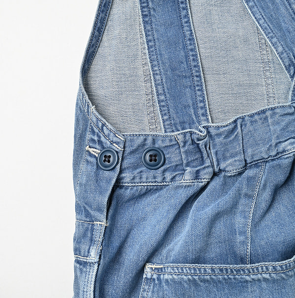 Mon-petit Denim Over Skirt Tan Detail