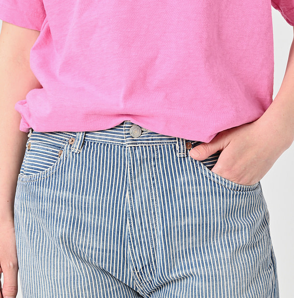Rye Mugi Denim Charlotte 5 Hickory Tan Detail